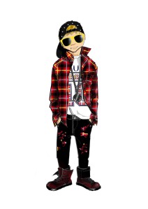 Young Versace FW 14_15 grunge red